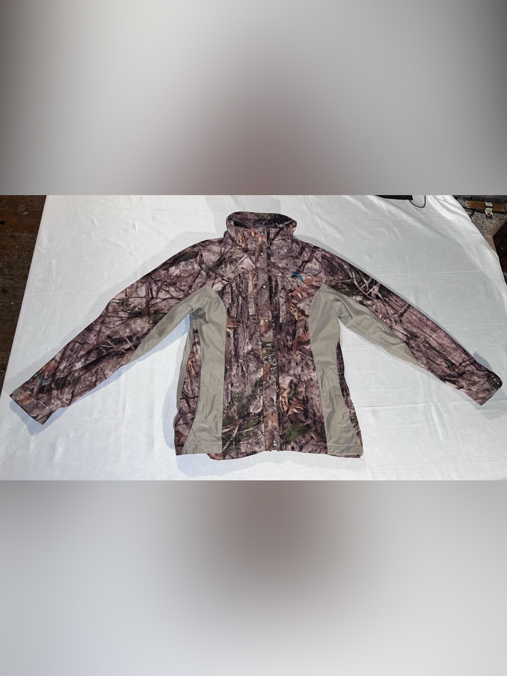Cabela’s Zonz Woodlands Camo Hunting Jacket Men’s S Gorpcore Outdoor Softshell